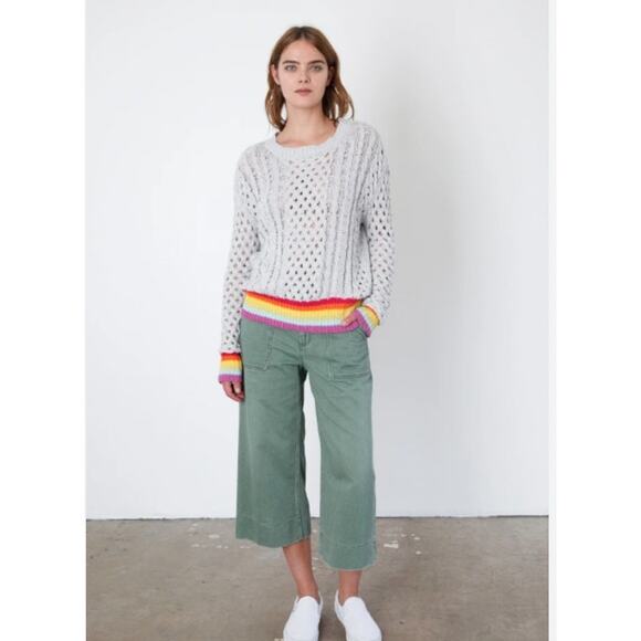 Le Superbe Silver Lining Sinbad Cotton Cashmere-Blend Sweater Size Small - Picture 1 of 13